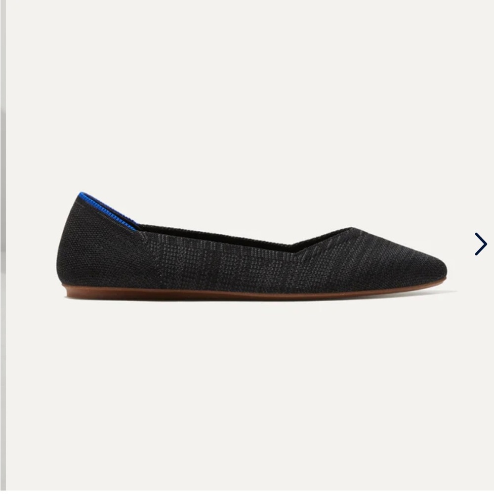 Rothy’s The Pointe in Heathered Black. Brand new, in box.
